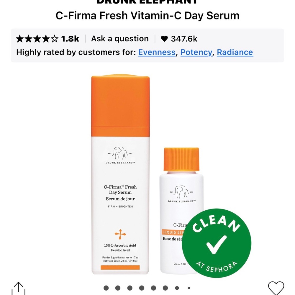 Drunk Elephant C-Firma Fresh Serum - Vibrant Orange